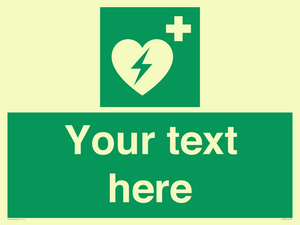 Custom Defibrillator Sign